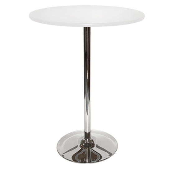 30″ Round Bar Table With Tulip Base - White