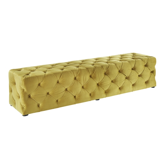 Luxe Chartreuse Ottoman